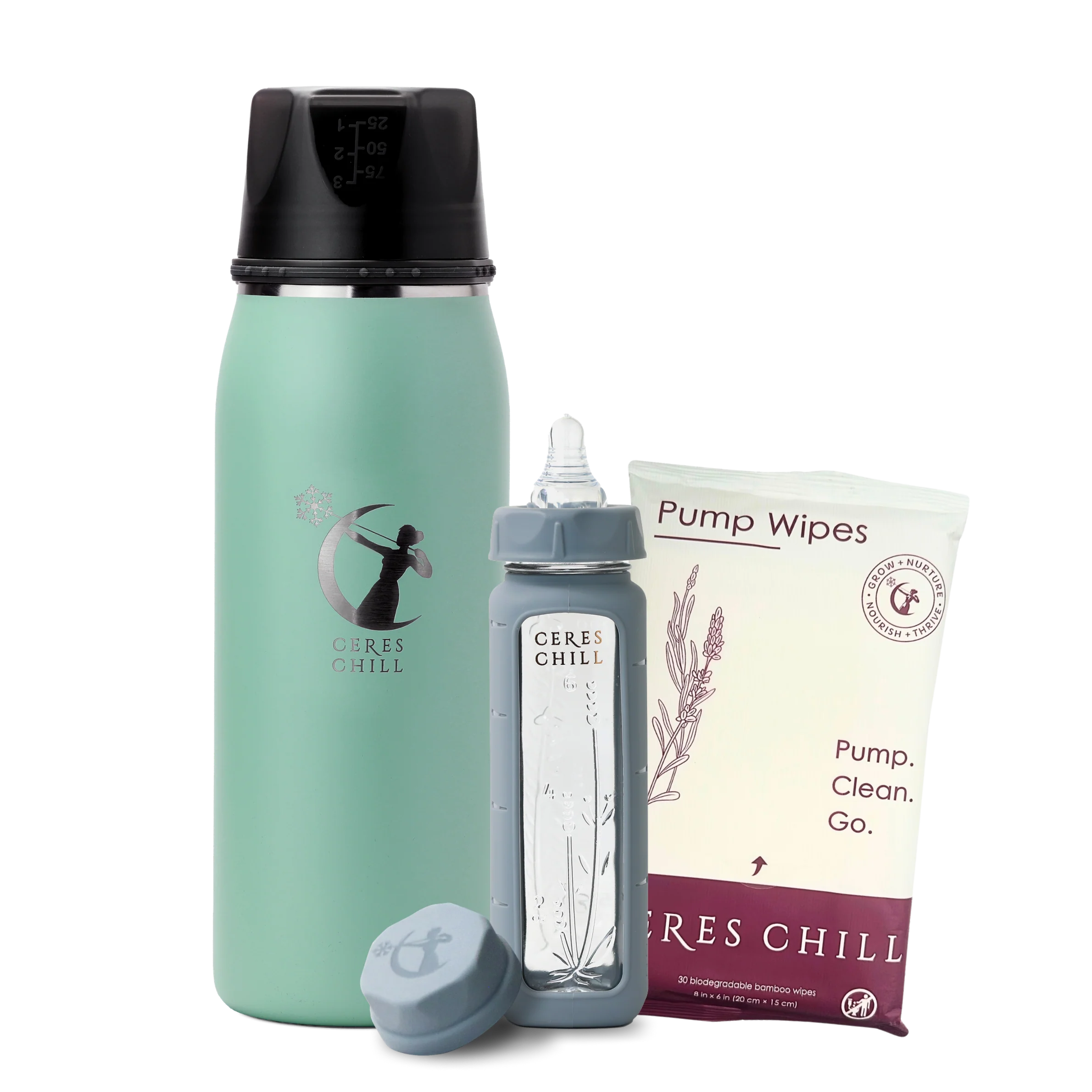 The Clean Feeding Bundle | Chiller, Natural Wipes & Plastic-Free Bottle - Image 5